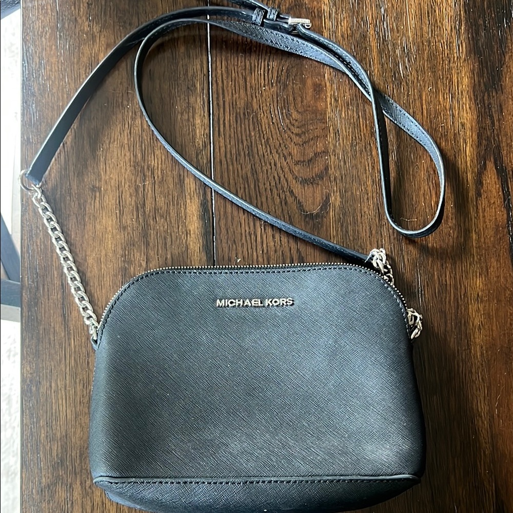 Michael Kors Black Saffiano Leather Crossbody Bag